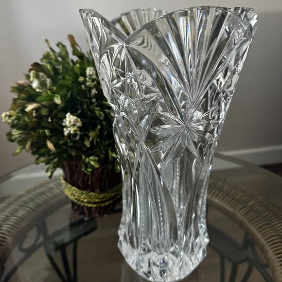 French Cristal D'Arques-Durand 12" Straight Open Flared Vase Made in France. Gor - Picture 1 of 6